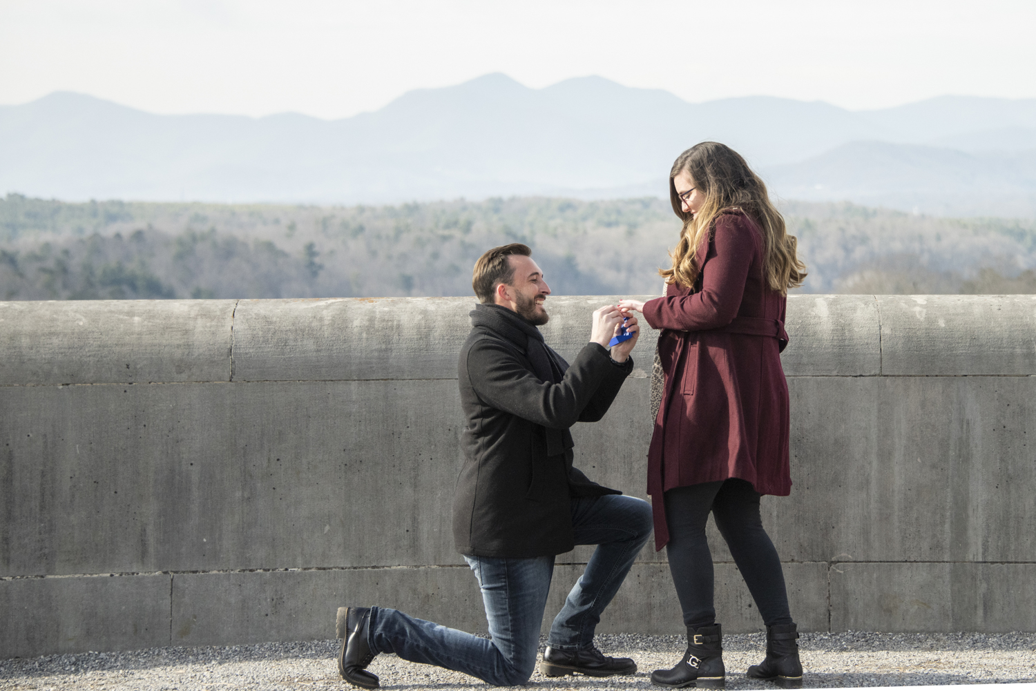 Engagement proposal at Biltmore Estate in Asheville, NC