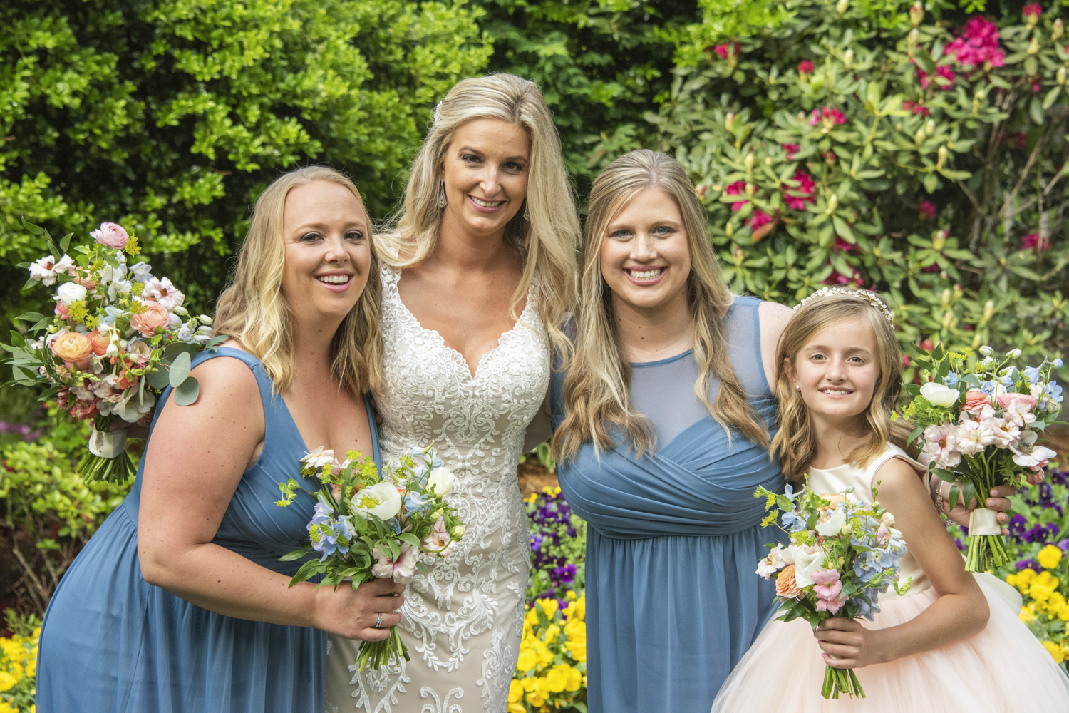 Bride and bridesmaids