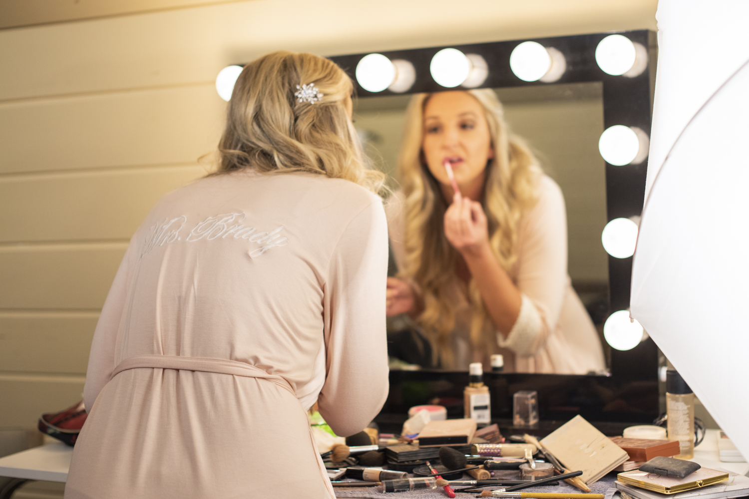 Bride getting ready