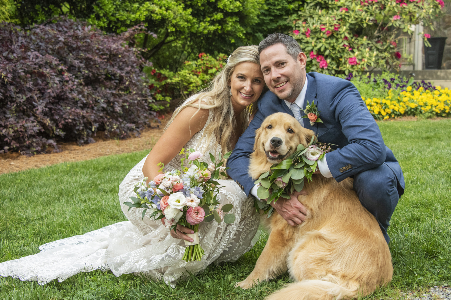 Couple with dog