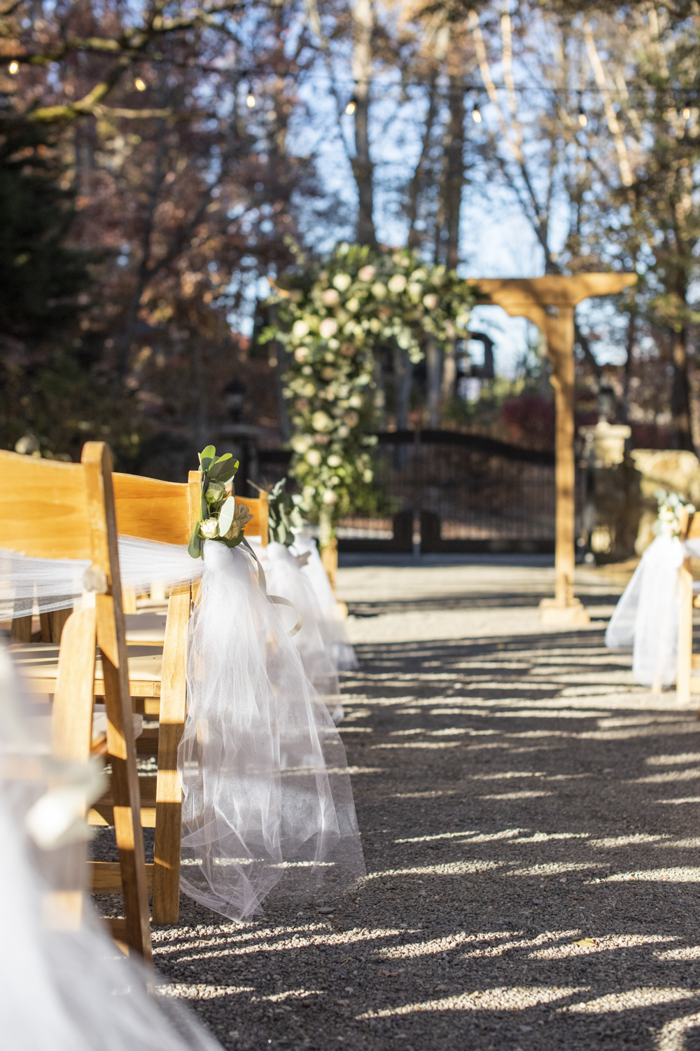 Ceremony location at Hawkesdene Fall Wedding Photography