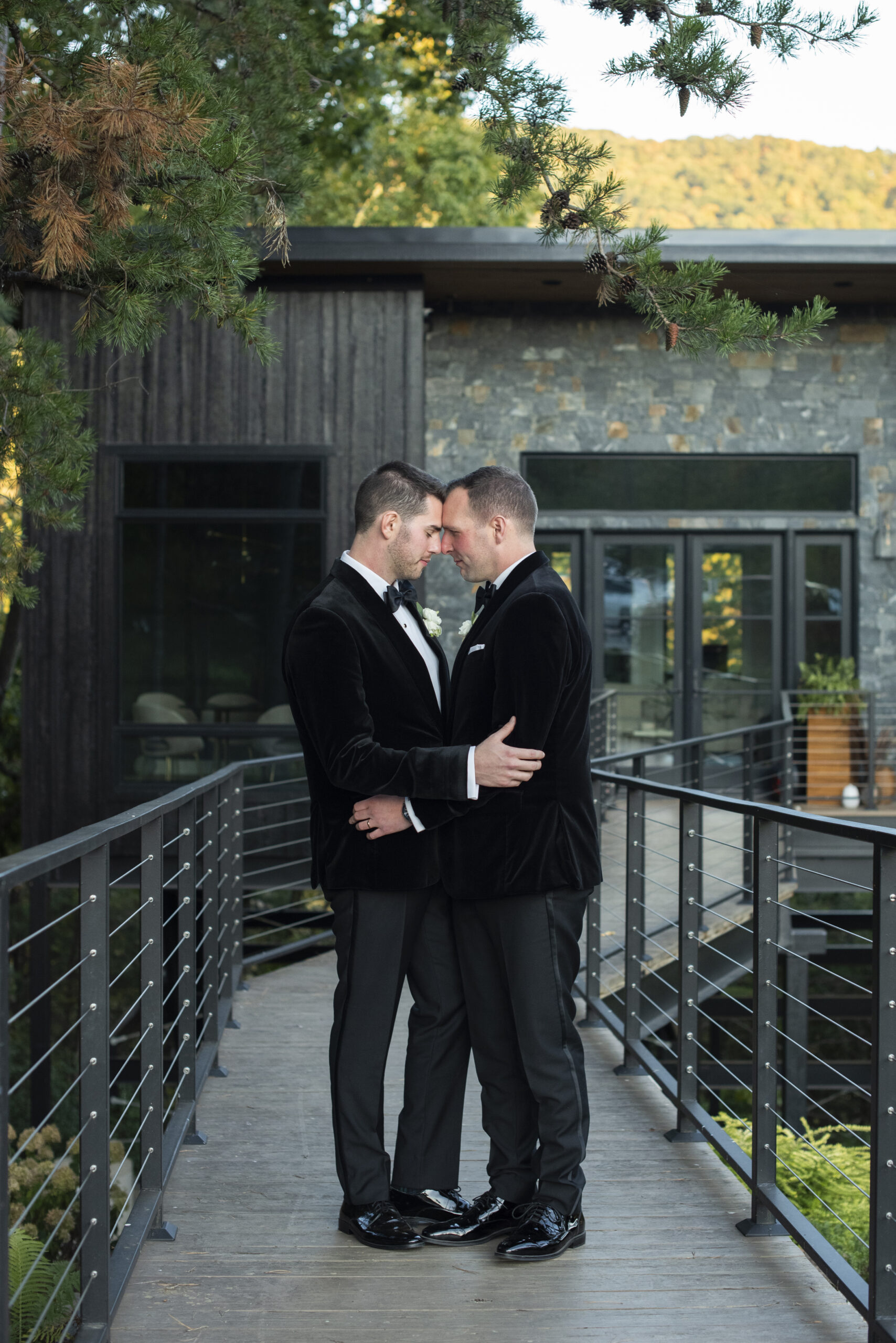 Couple snuggling at Chestnut Ridge Wedding Photography in Asheville, NC