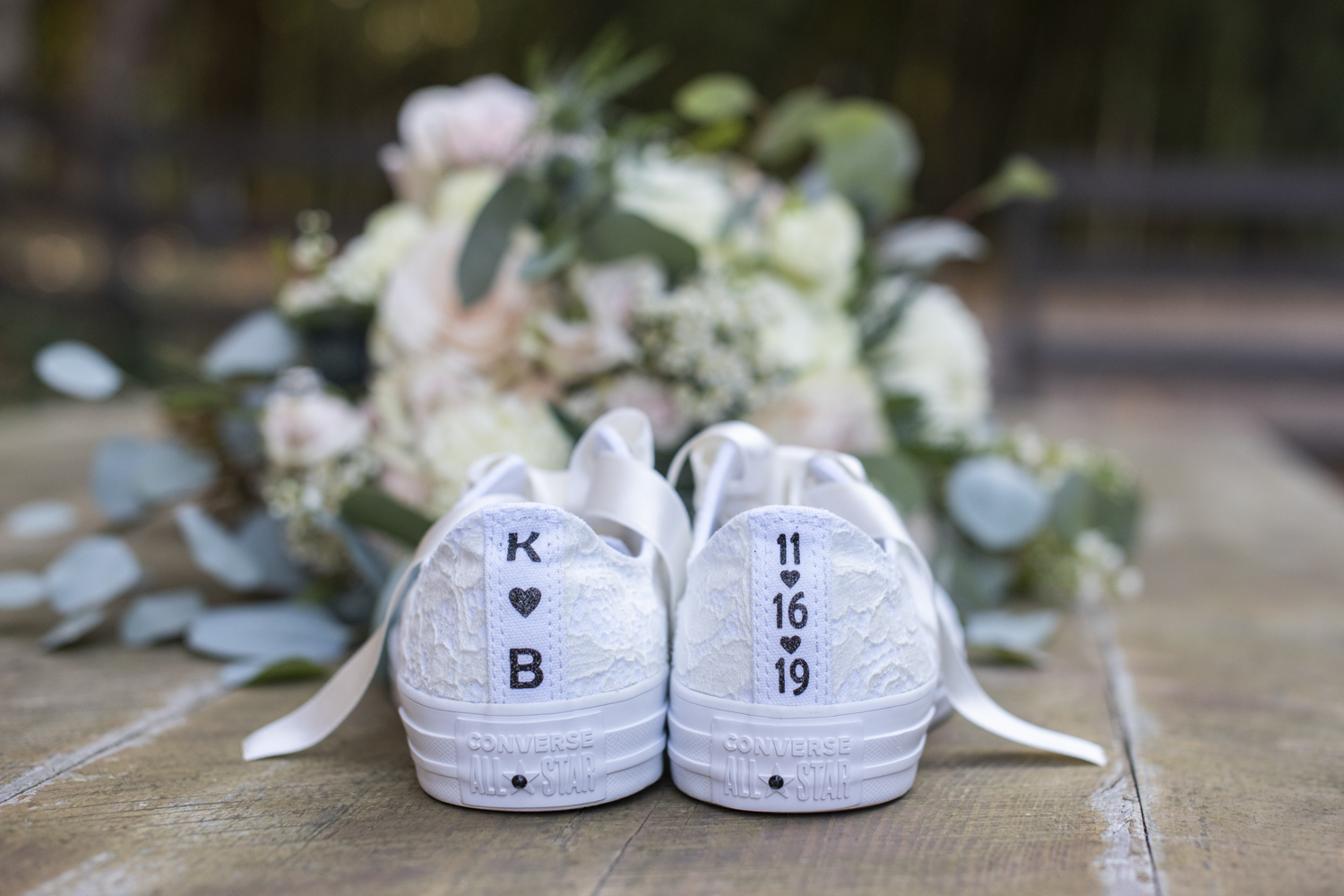 Custom converse wedding shoes