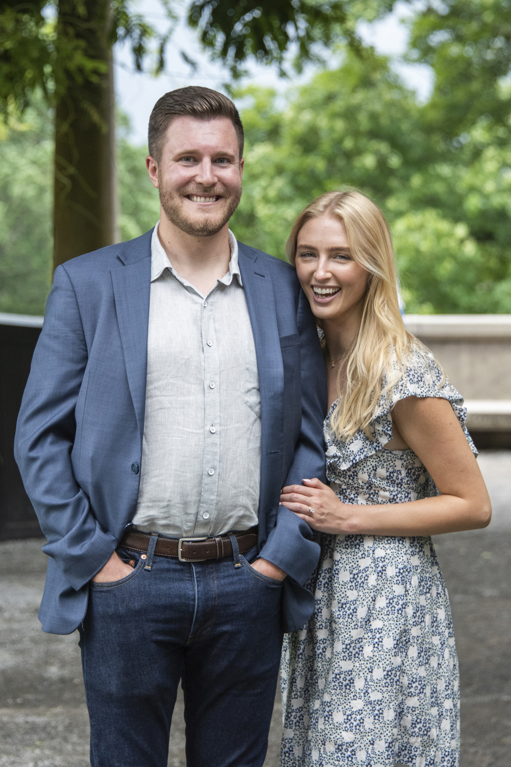 Couple's portrait in Asheville, NC.