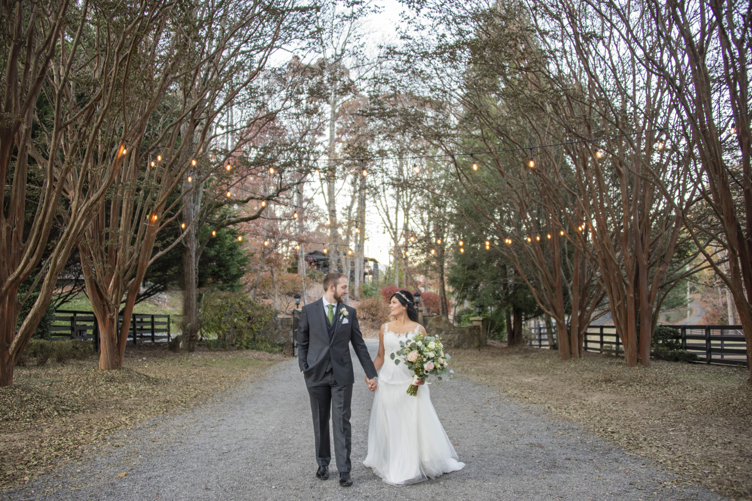 Couple walking holding hands