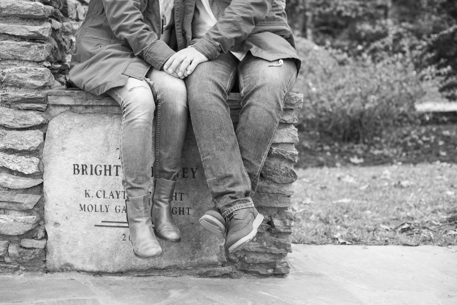 Legs at The NC Arboretum Engagement Photo Locations in Asheville