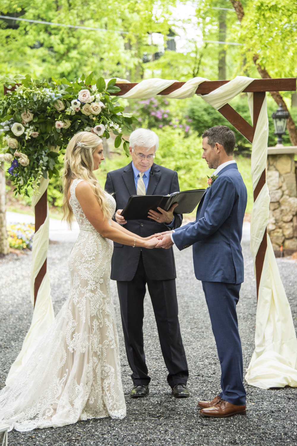 Couple during wedding ceremony