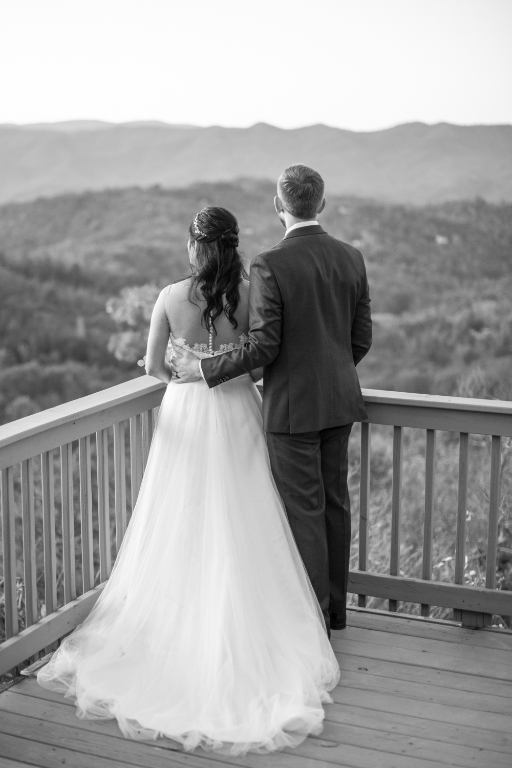 Couple on mountain top at Hawkesdene Fall Wedding Photography