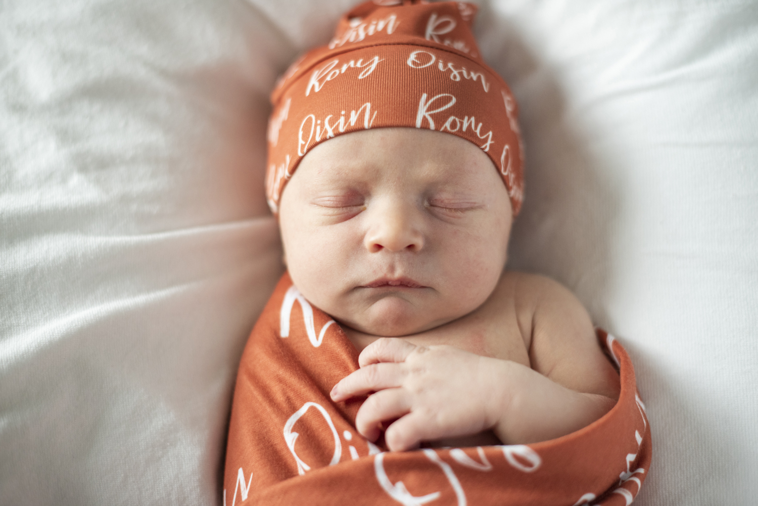 Baby boy on back Hospital Newborn Photography in Asheville