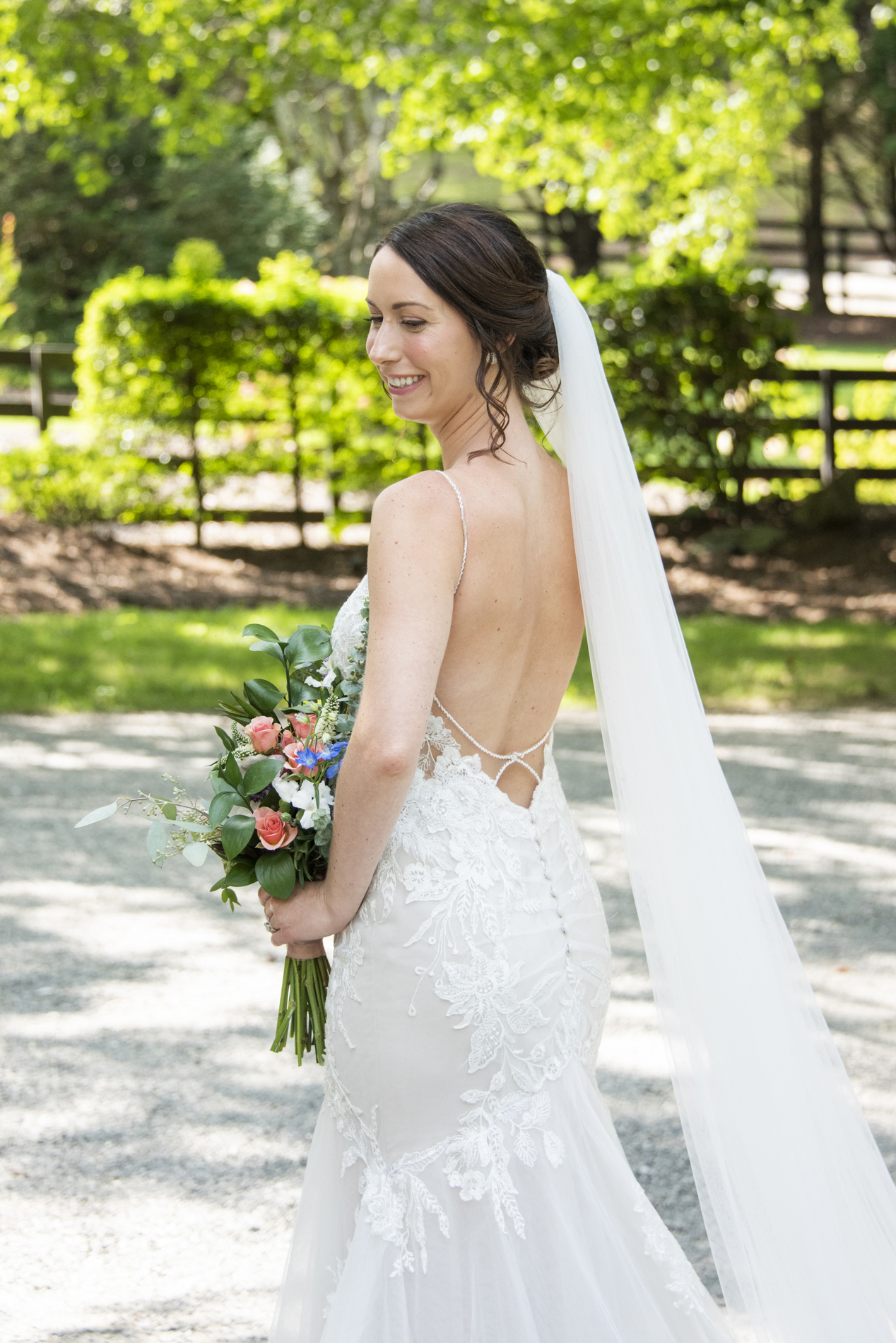 Bride portrait at Andrews, NC wedding