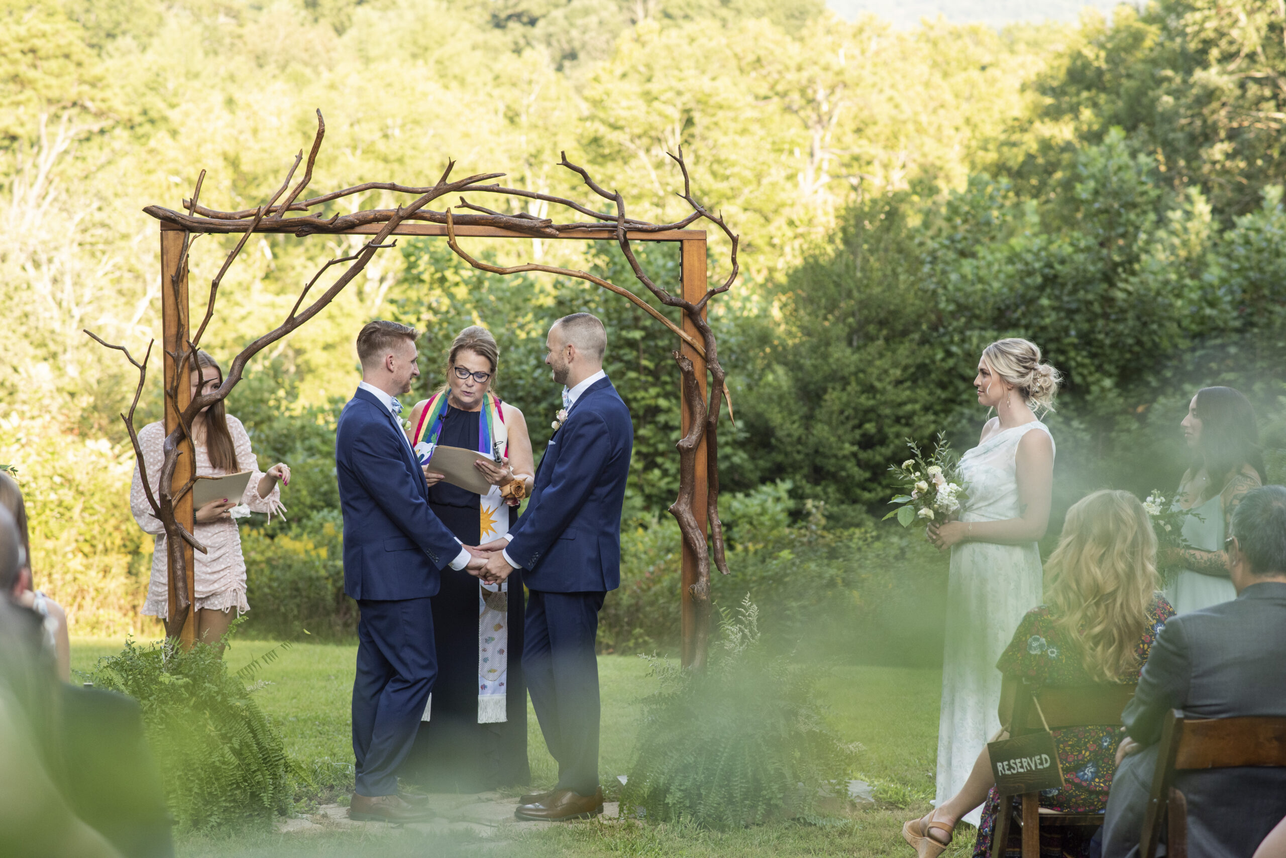 LGBTQ wedding ceremony at Twisty Maple Wedding Photography