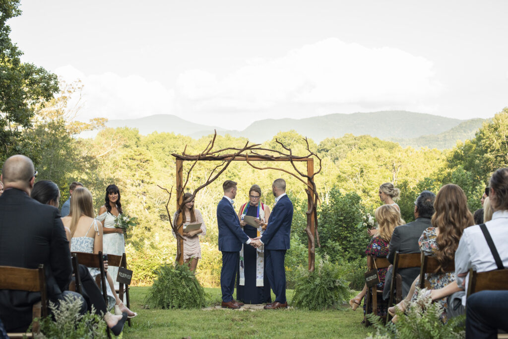 Wedding venue with mountain views at Twisty Maple Wedding Photography in Asheville, NC