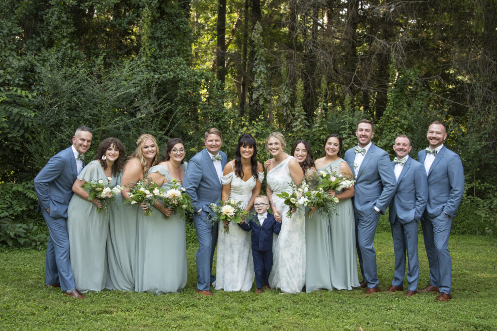 Wedding attendants at Asheville, NC wedding venue