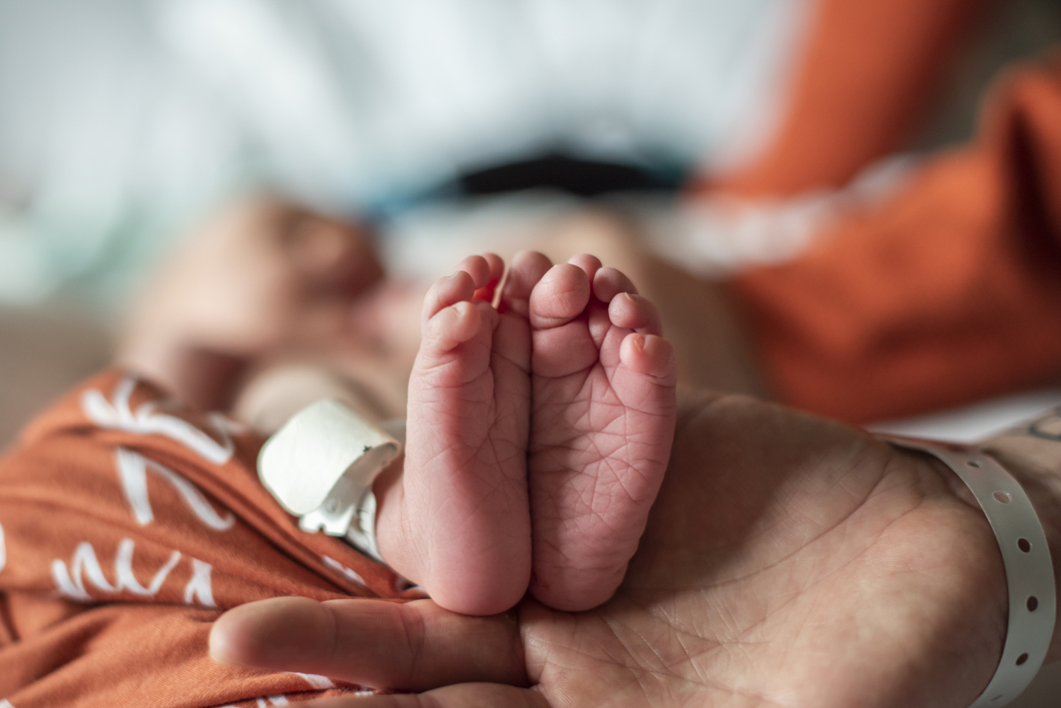 Baby feet at Hospital Newborn Photography in Asheville