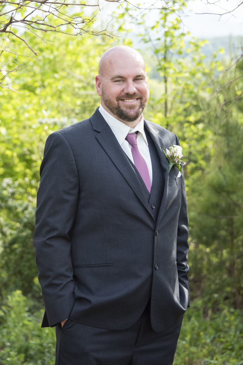 Groom portrait during wedding photos