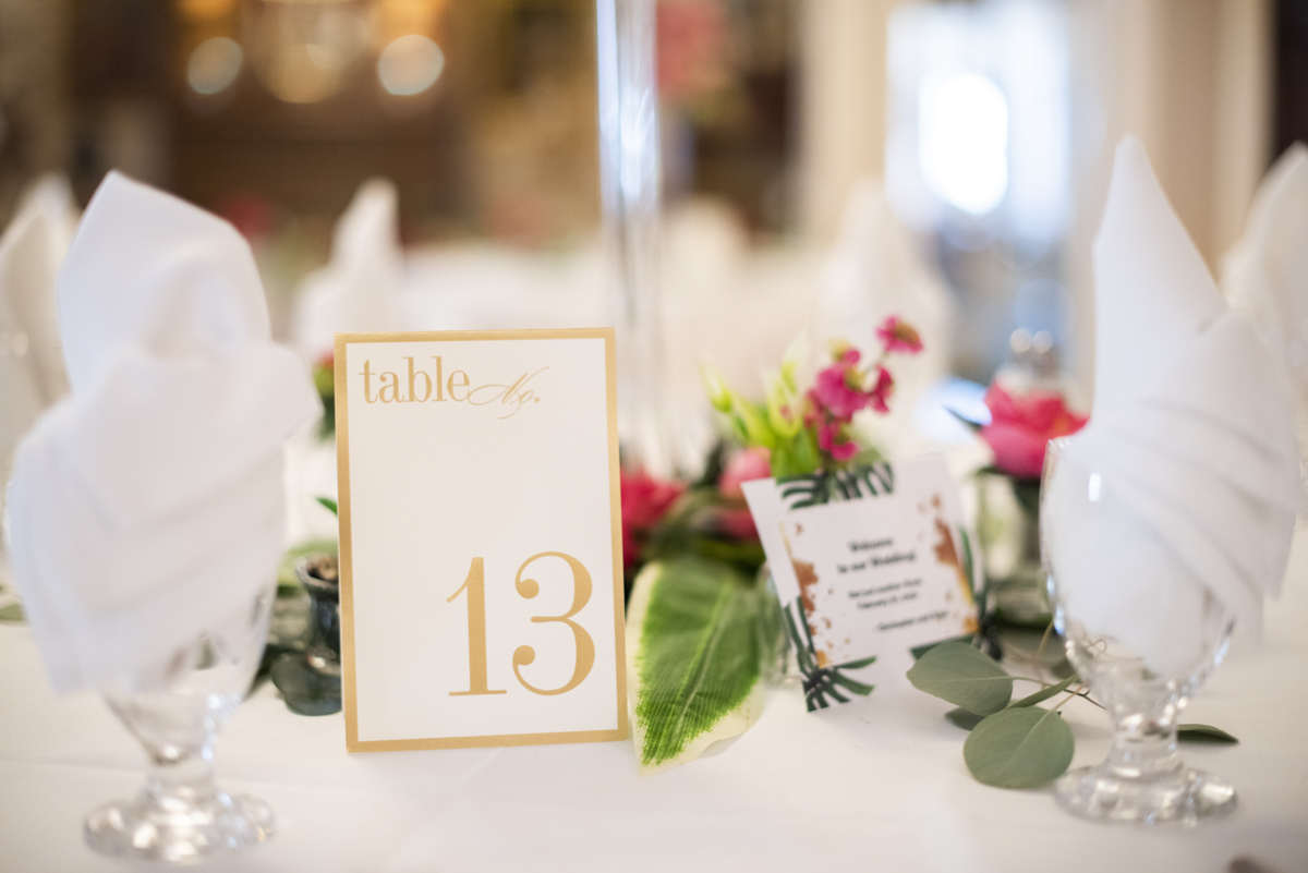 Table decor at The 1927 Lake Lure Inn Wedding