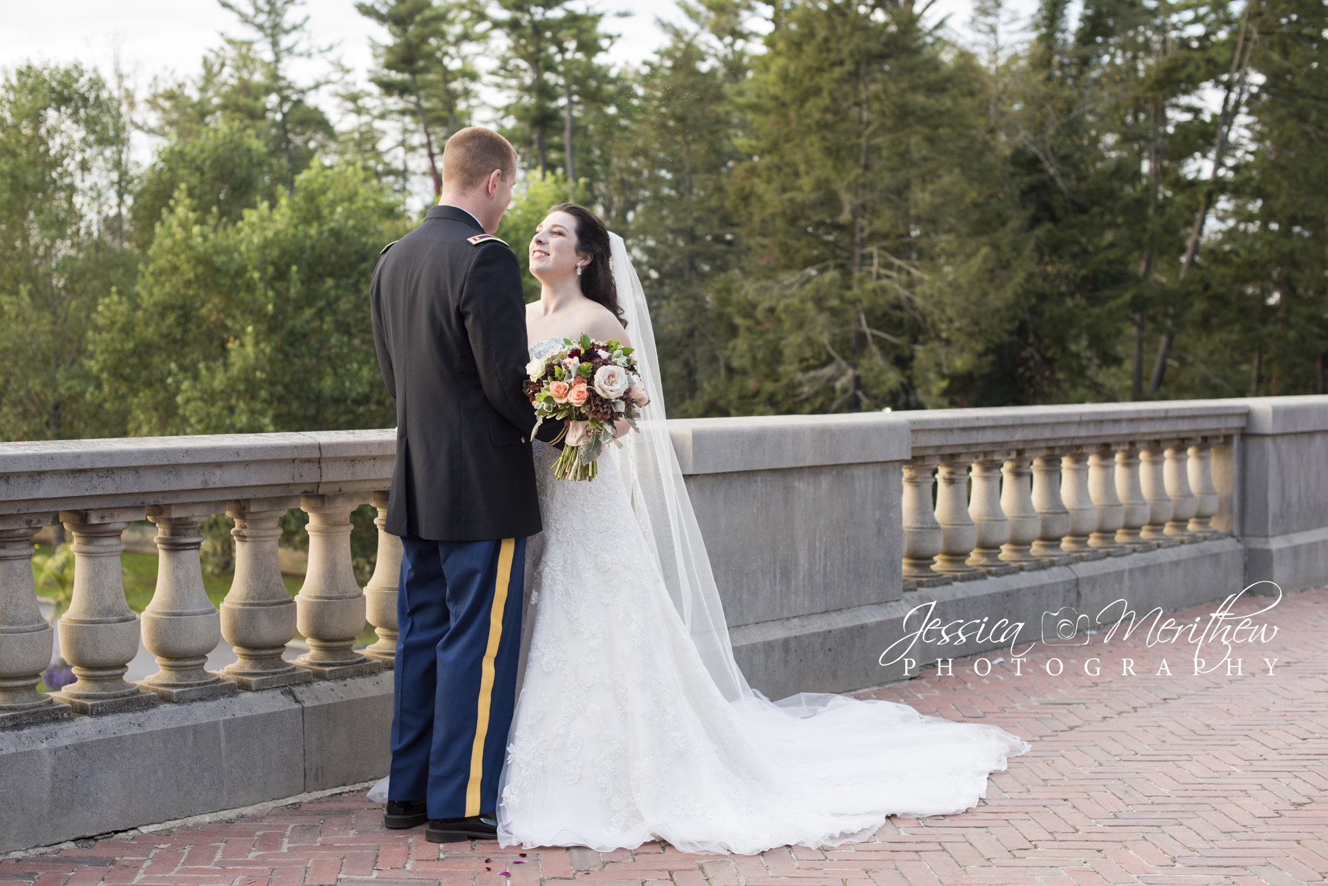 Couple smiling during Biltmore Estate wedding photography