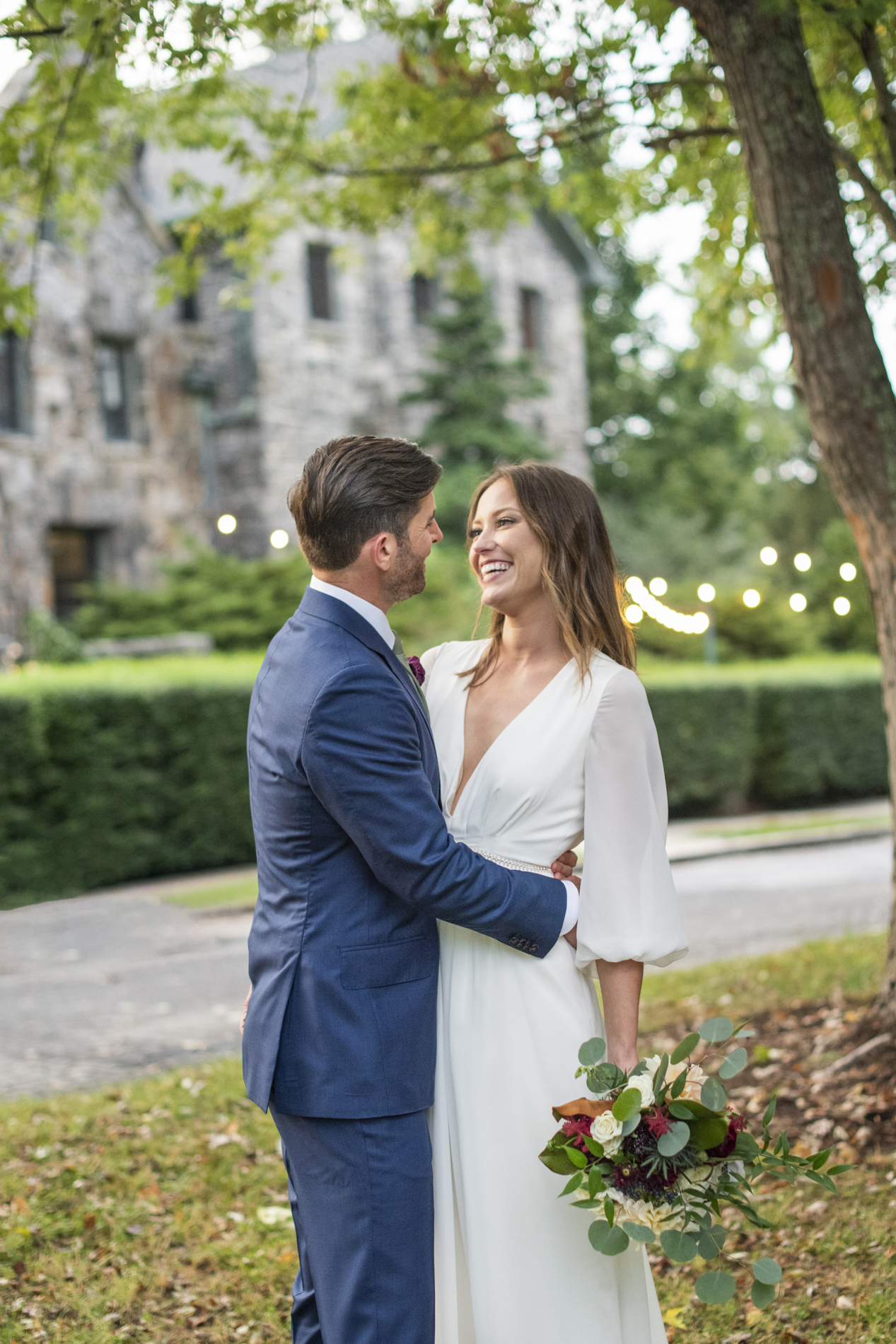 Couple smiling during Homewood Wedding Photography