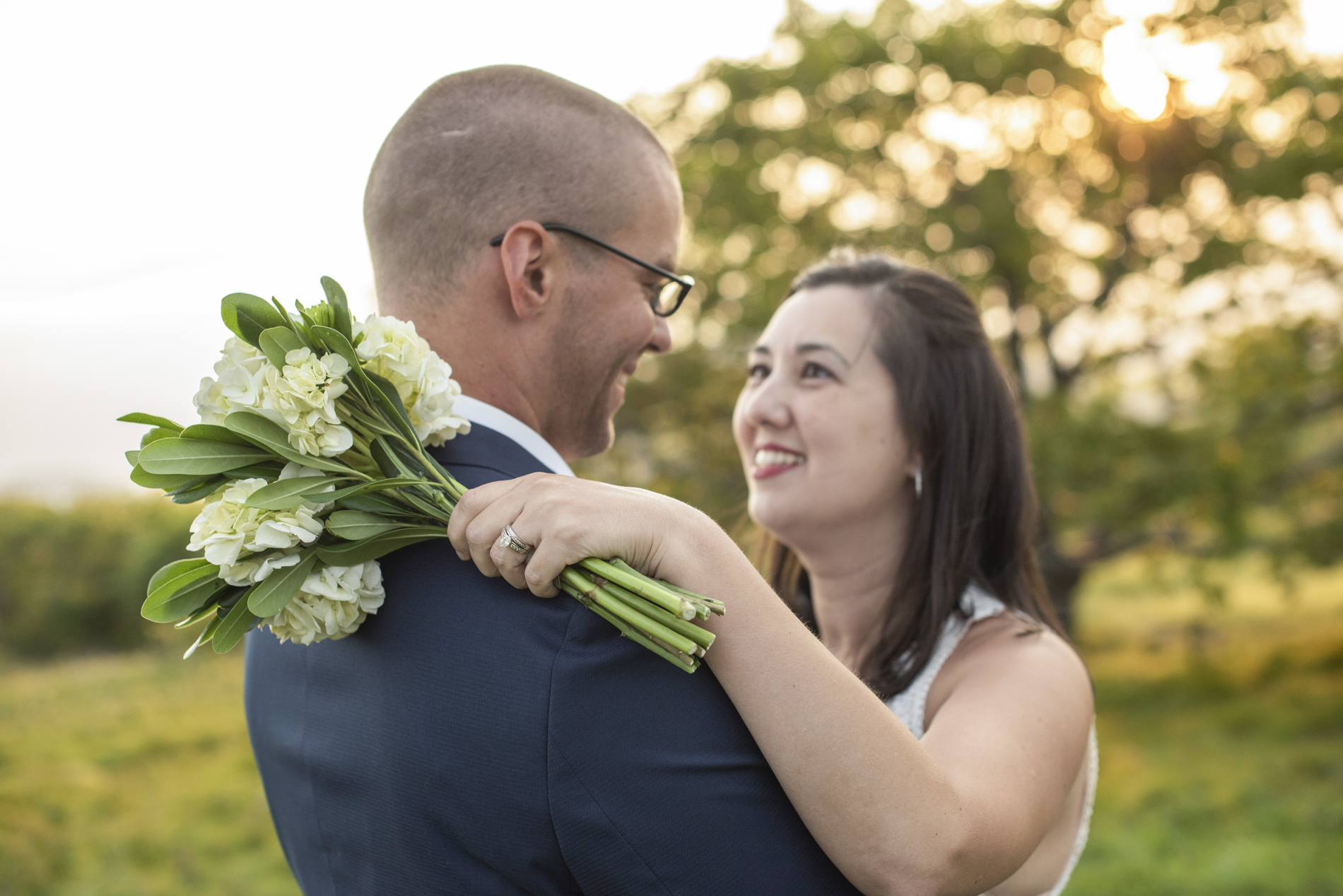 Craggy Gardens Wedding Photos couple smiling