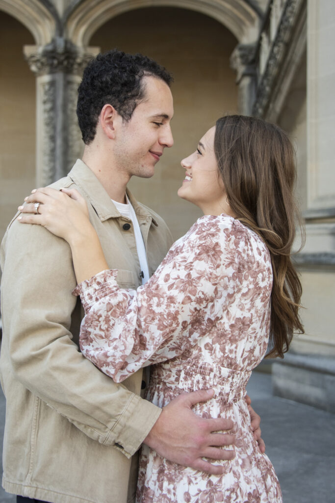 Couple smiling at each other