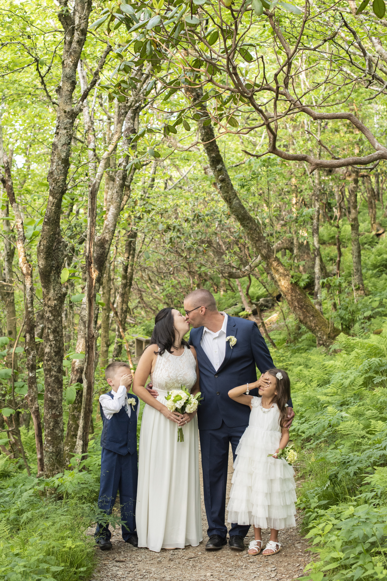 Family photo on trail