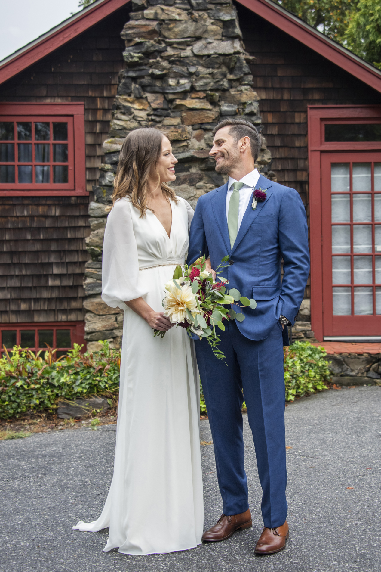 Couple smiling during Homewood Wedding Photography