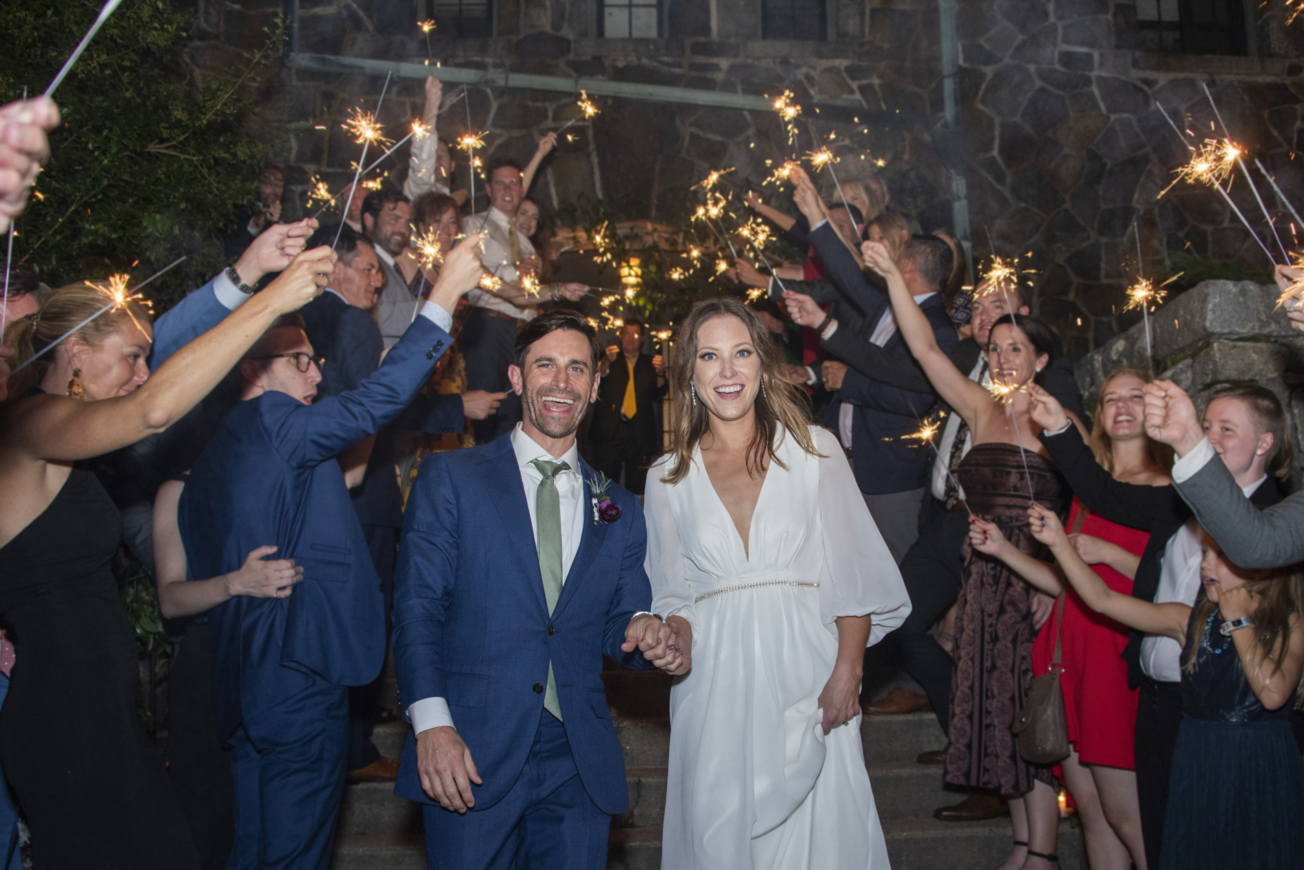 Sparkler exit during Homewood Wedding Photography