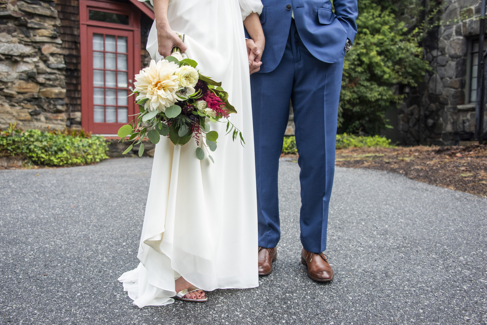 Couple's wedding attire