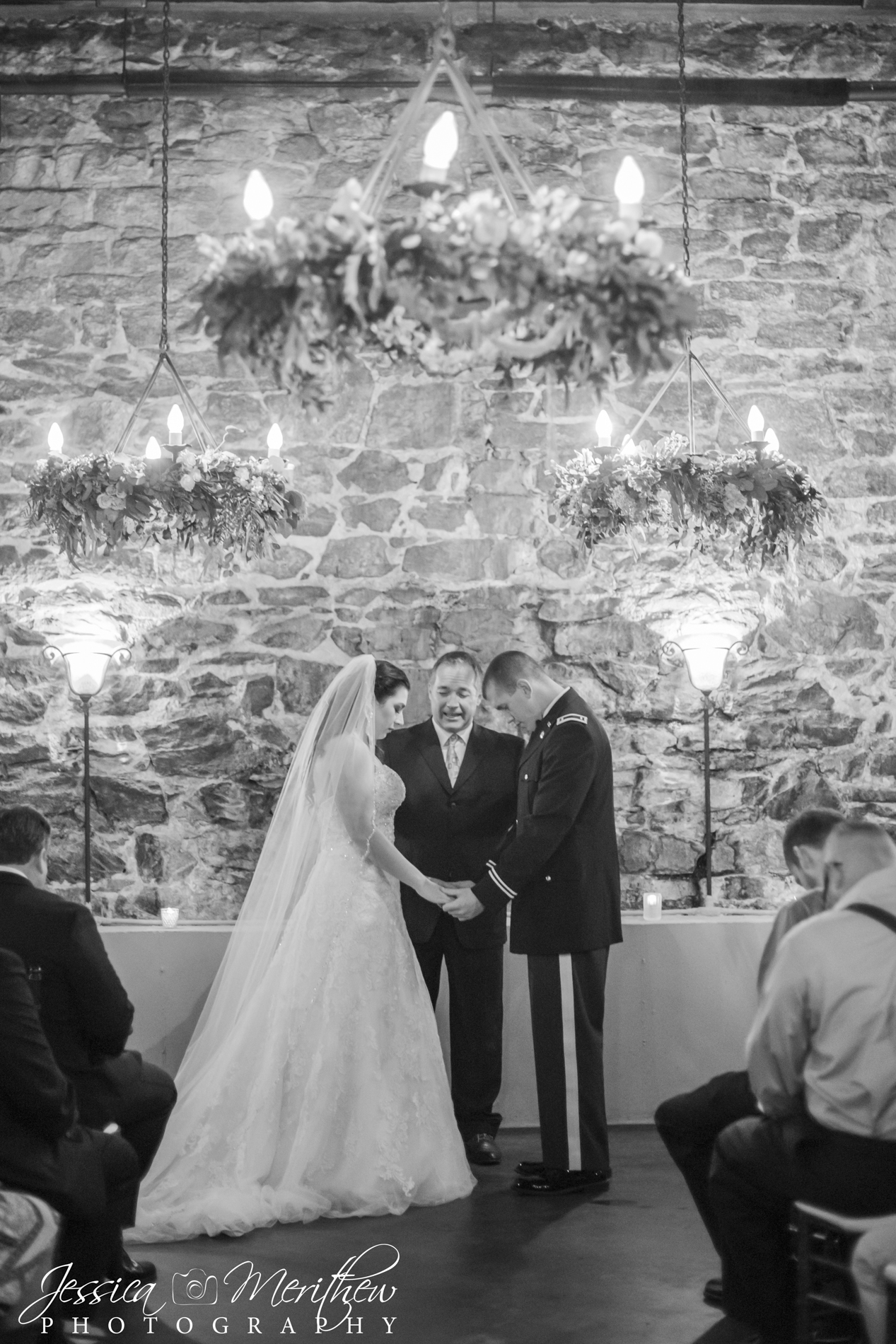 Wedding ceremony in Champagne Cellar at Biltmore Estate wedding photography