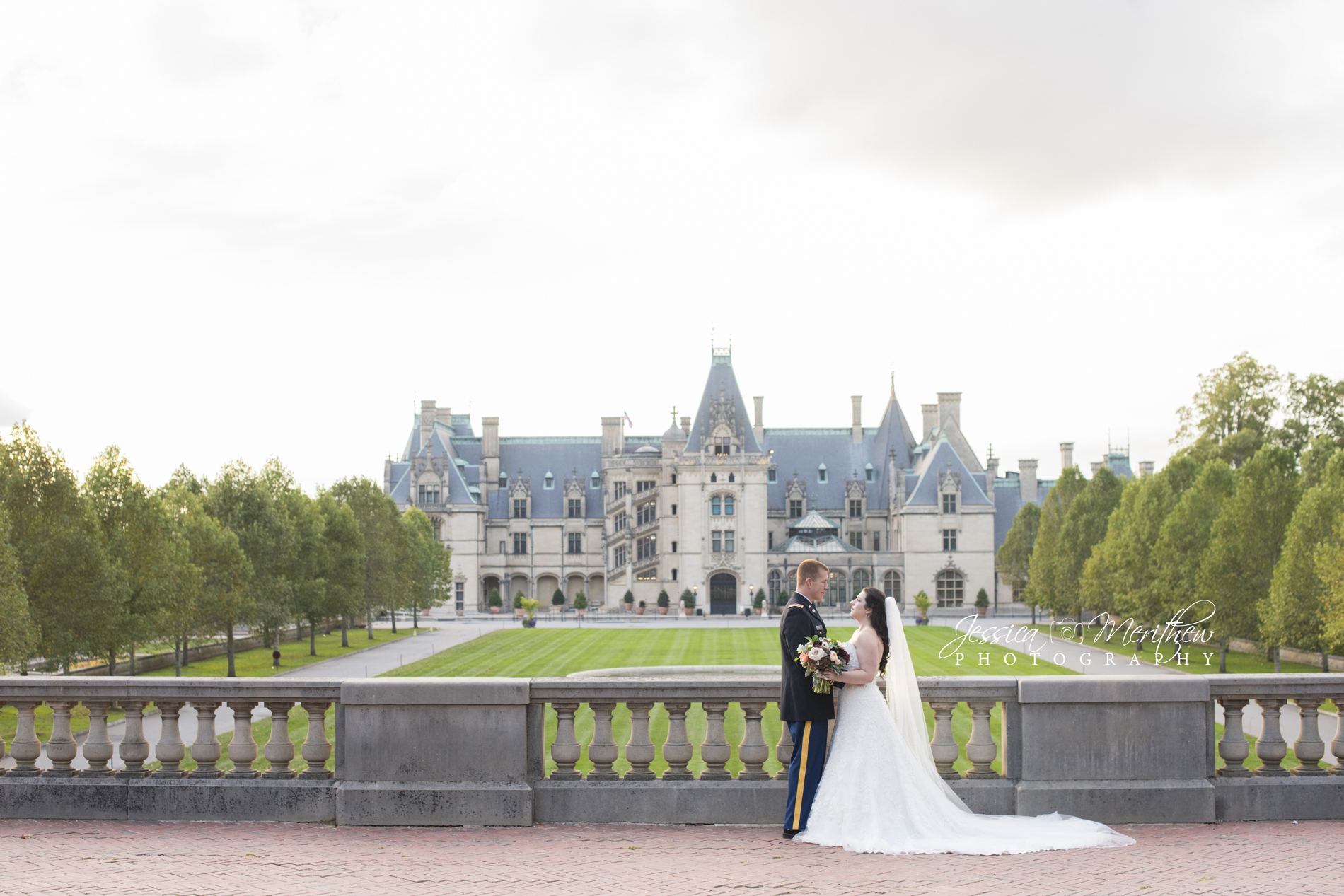 Couple's portrait at Biltmore Estate wedding photography