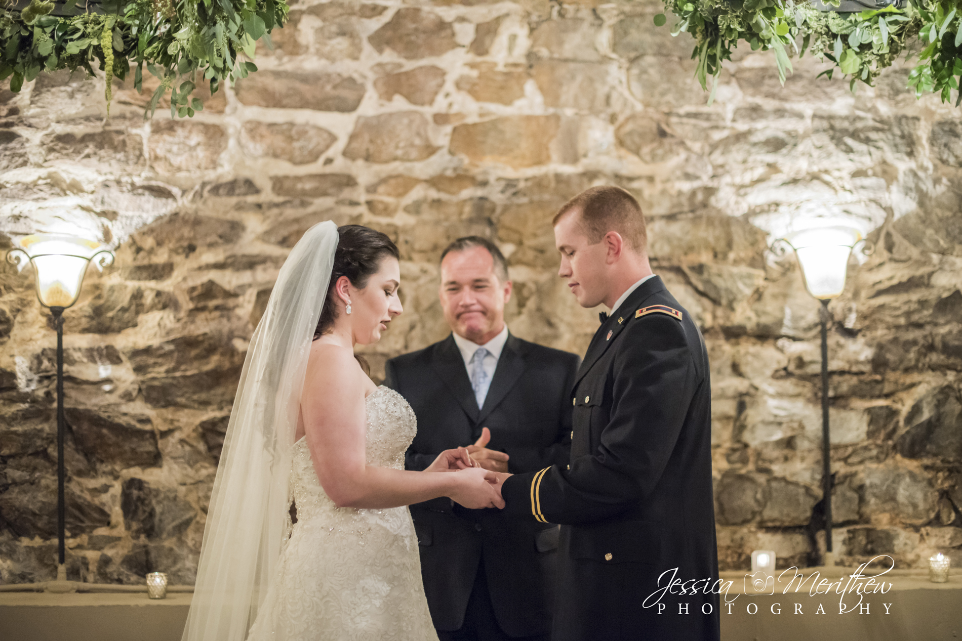 Wedding ceremony in Champagne Cellar at Biltmore Estate wedding photography