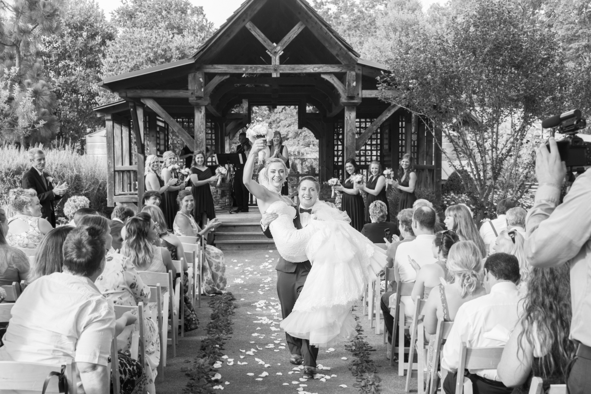 NC Arboretum Wedding ceremony recessional