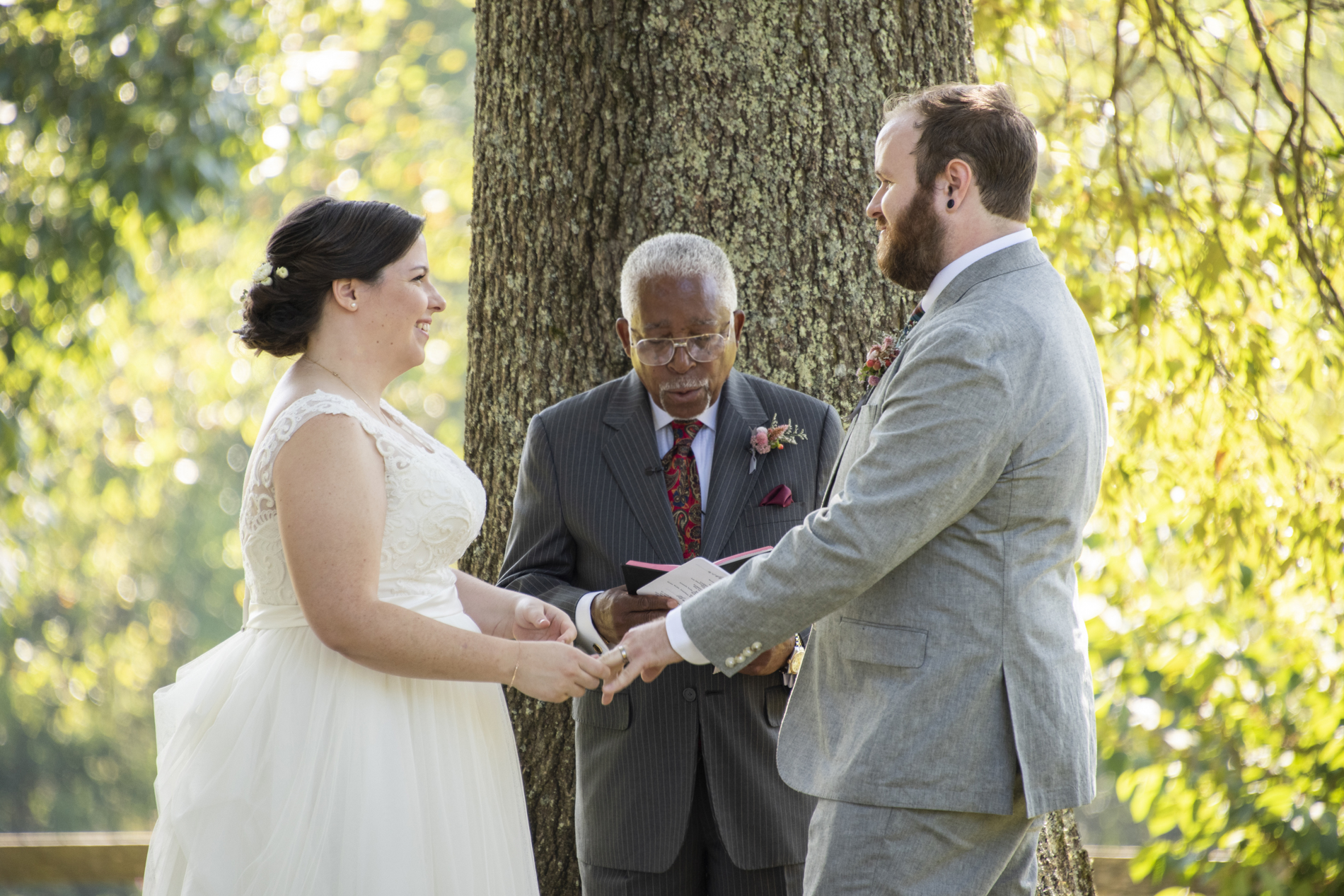 Wedding ceremony at Yesterday Spaces Asheville