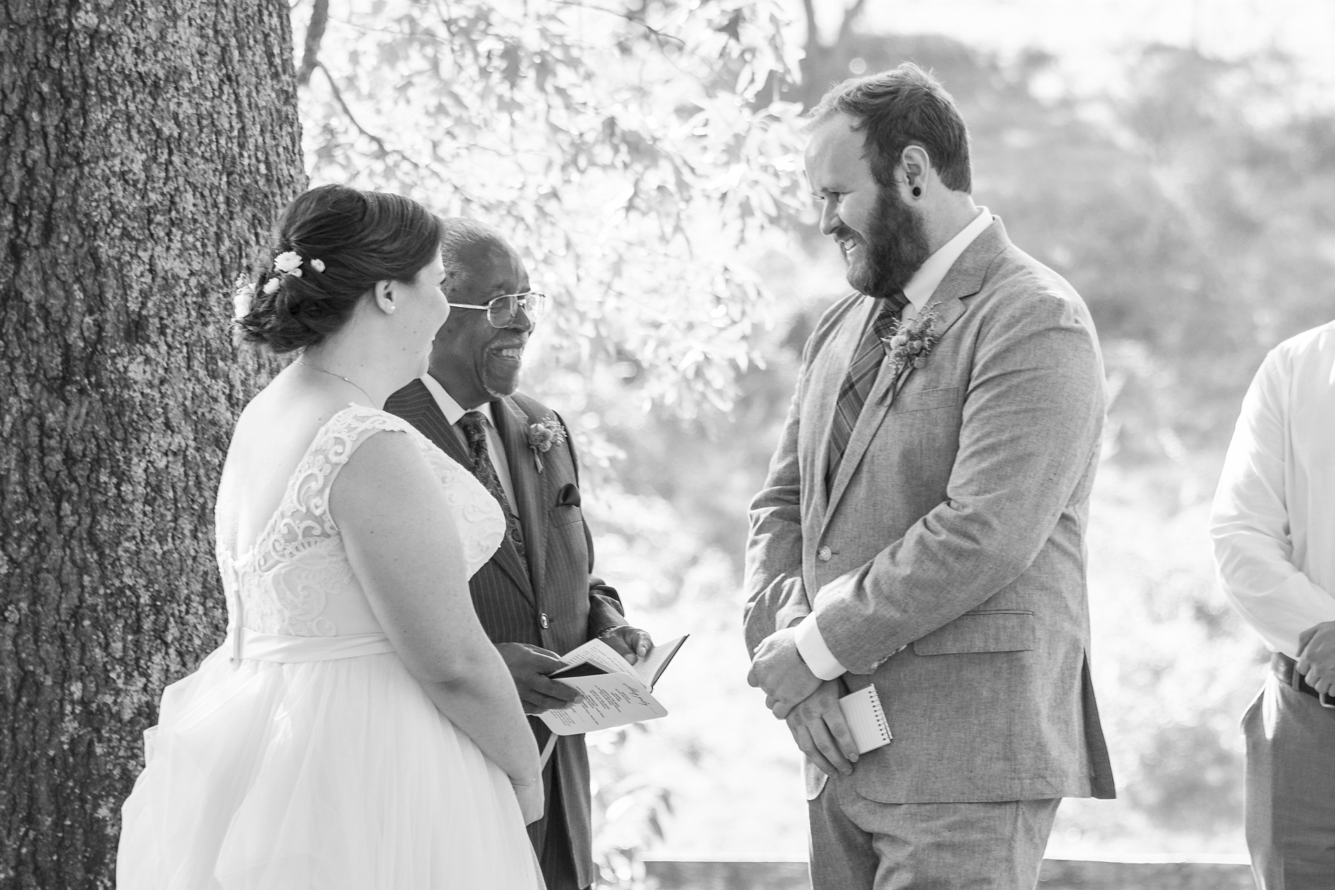 Wedding ceremony at Yesterday Spaces Asheville