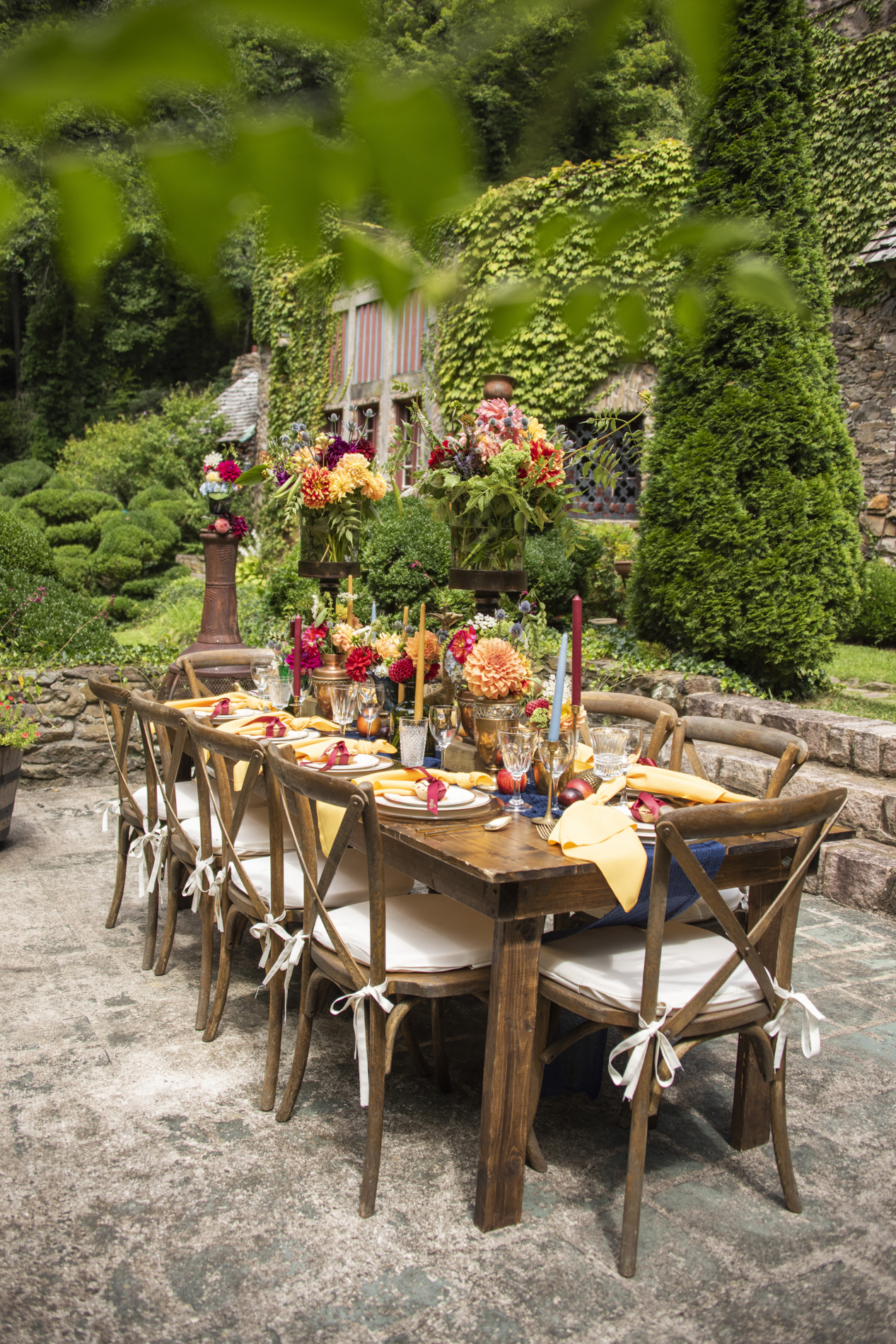 Wedding table at Douglas Ellington House in Asheville