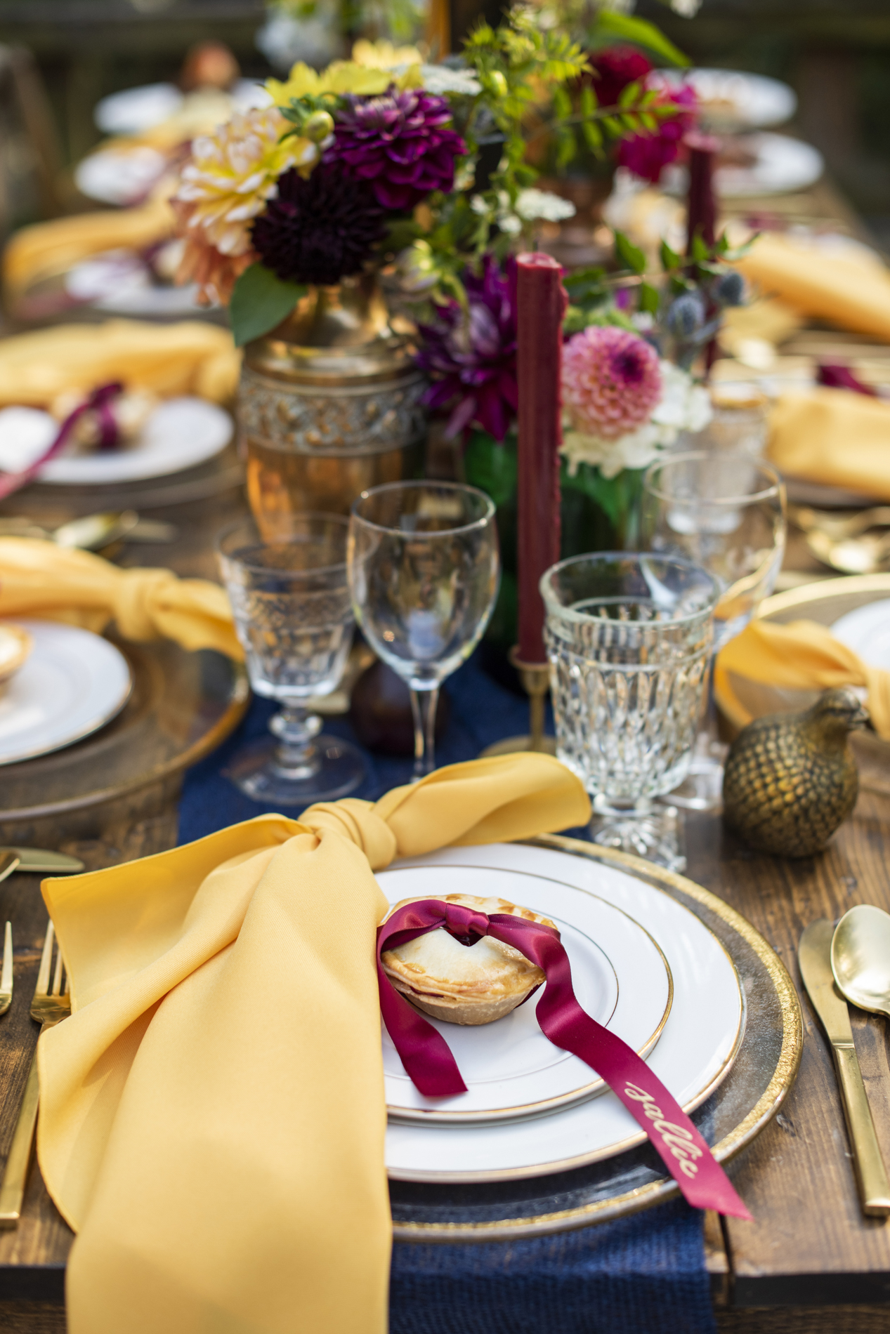 Table scape at Douglas Ellington House Wedding