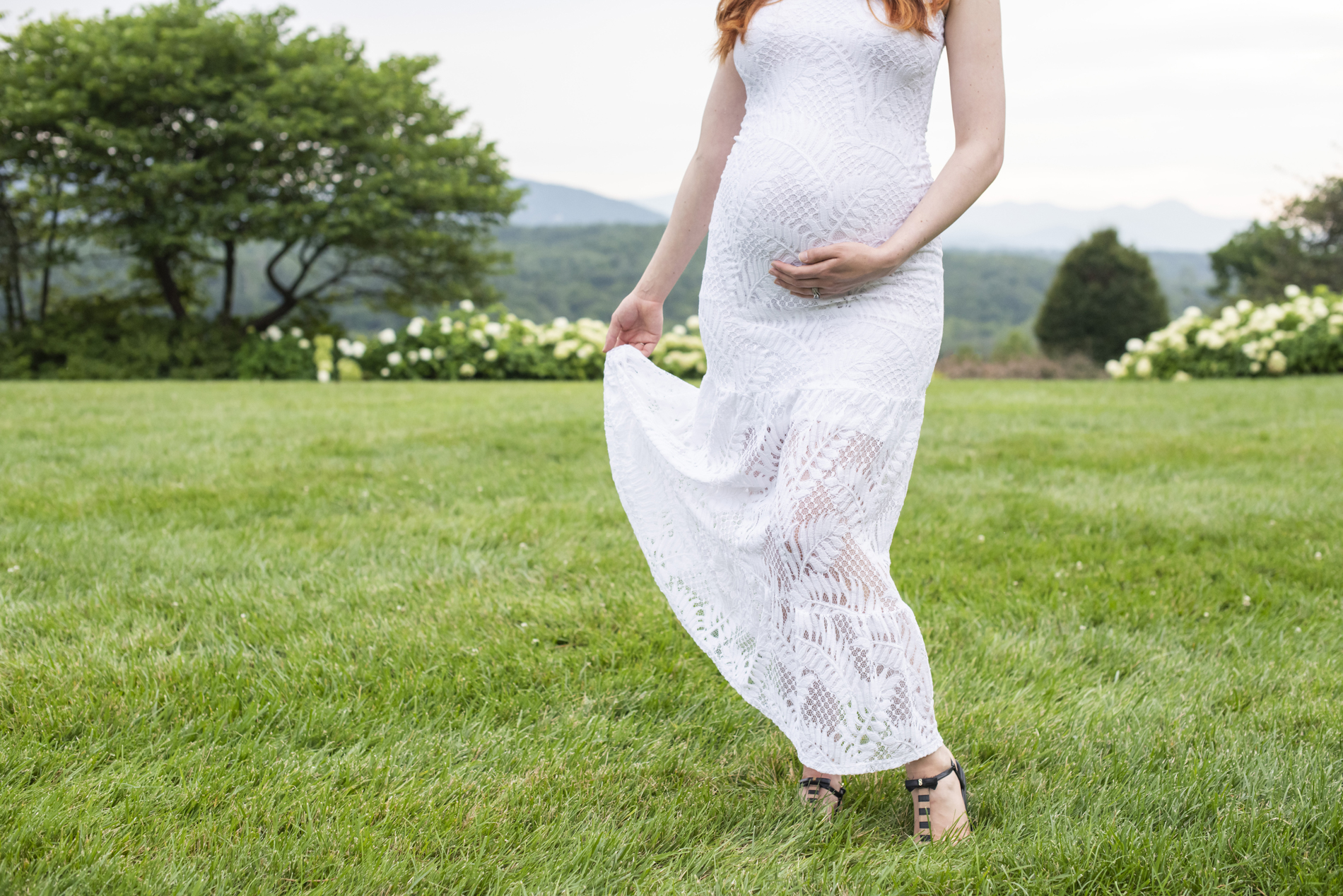 Baby bump maternity photo in Asheville