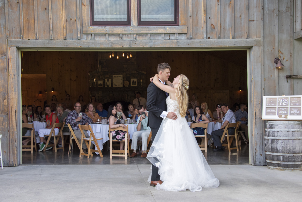 Couple during first dance