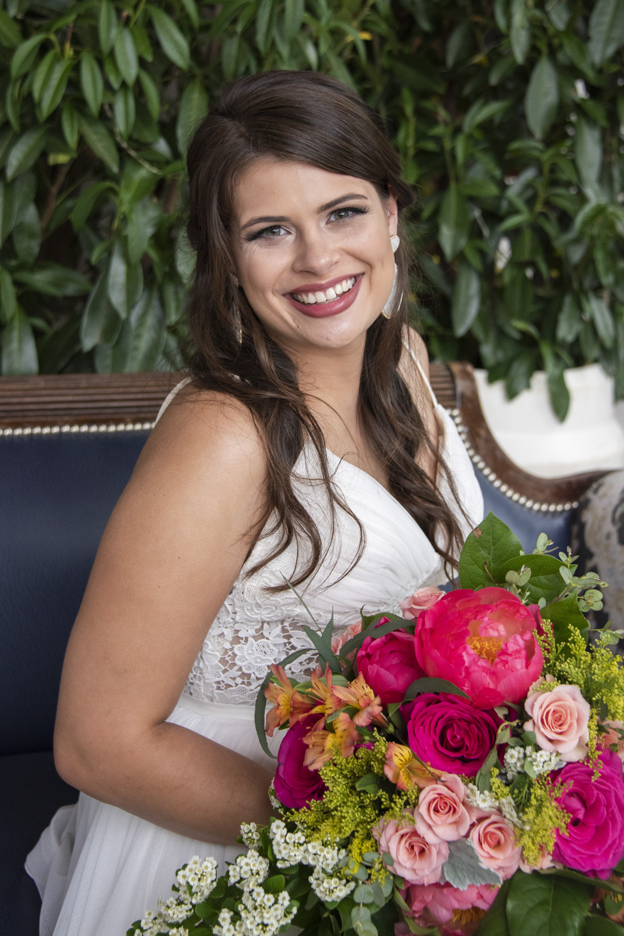 Bride smiling