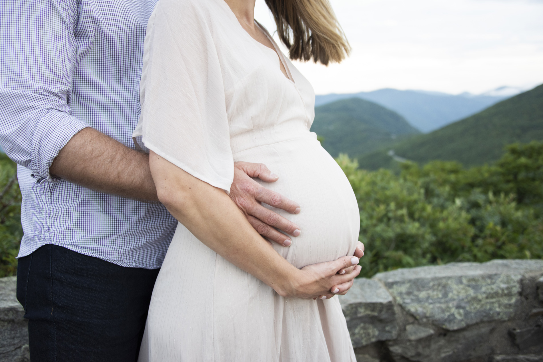 Baby bump during Maternity Photography in Asheville