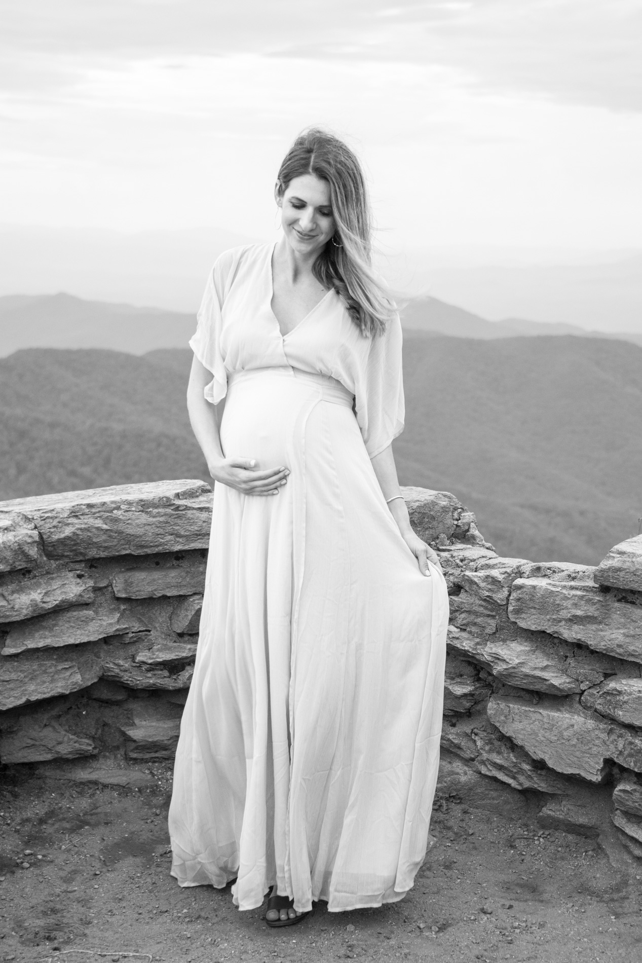 Mama and baby bump during Maternity Photography in Asheville