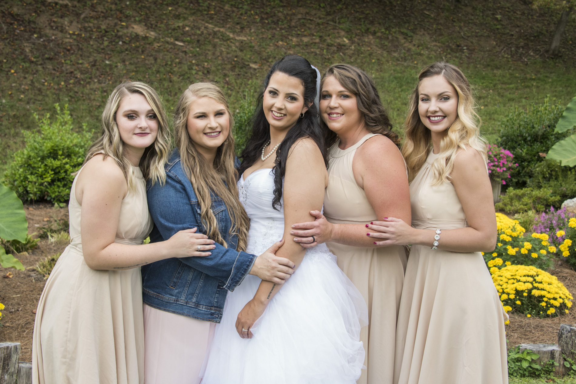 Bride and bridesmaids at Timber Hall Events Wedding Photography