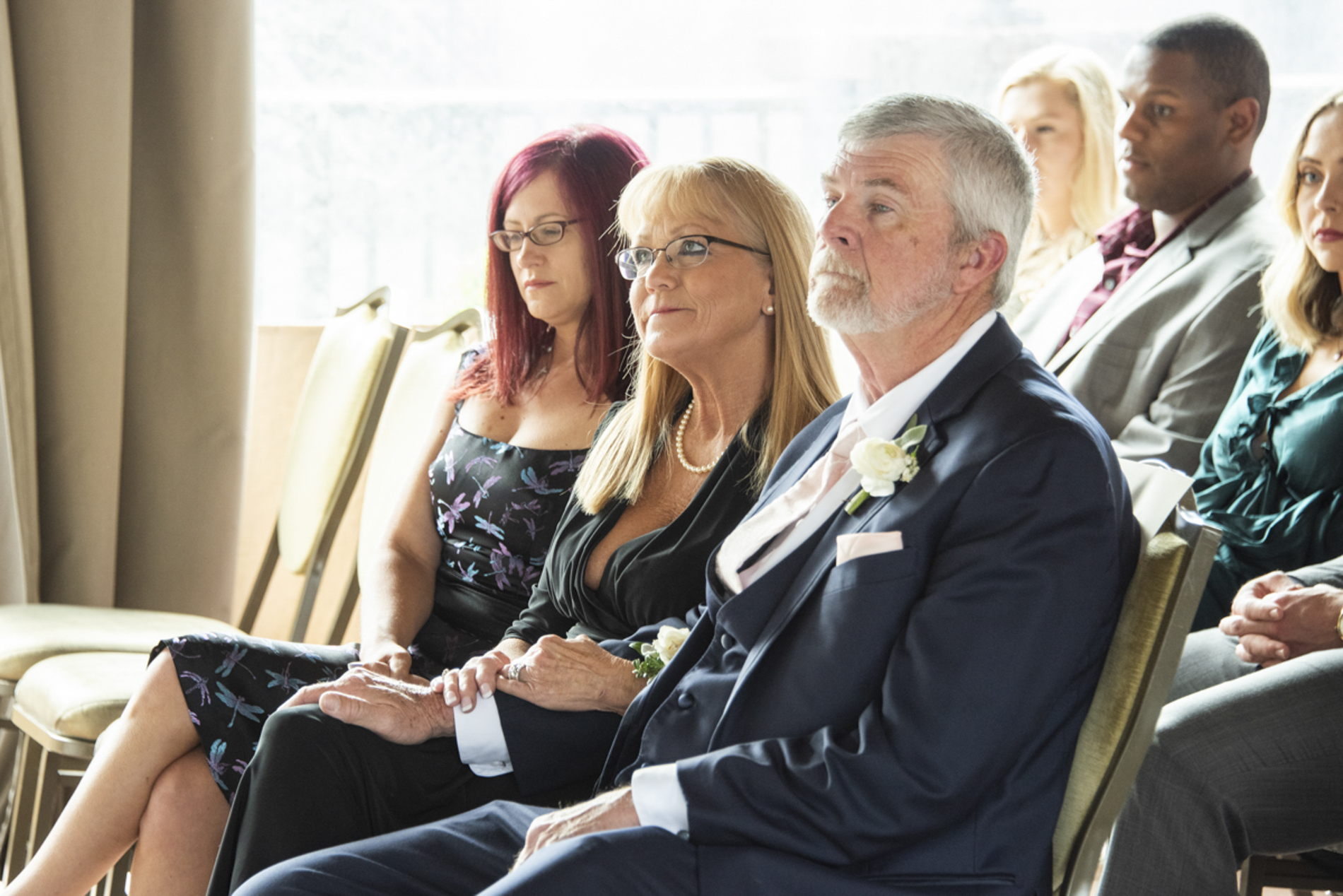 Parents watching ceremony at Grand Bohemian Asheville Wedding