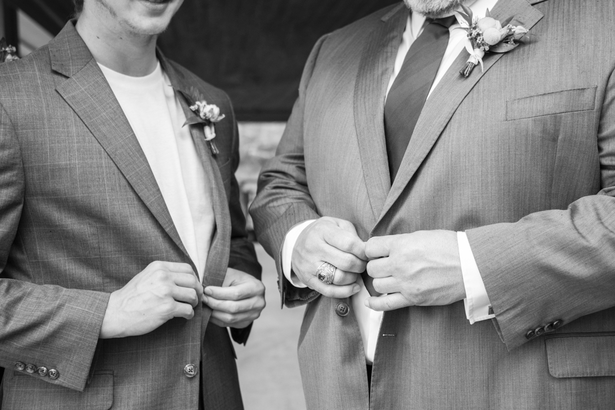 Groom getting ready