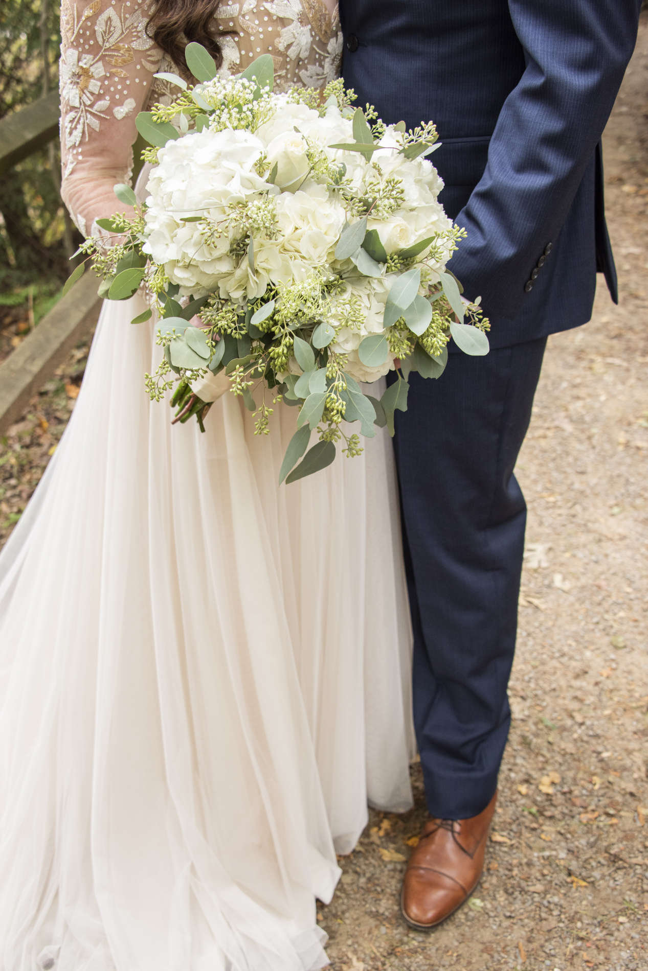 Hydrangea wedding bouquet