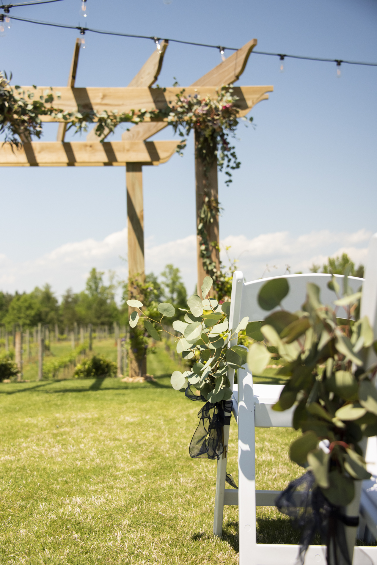 Ceremony site at Spinning Leaf Wedding