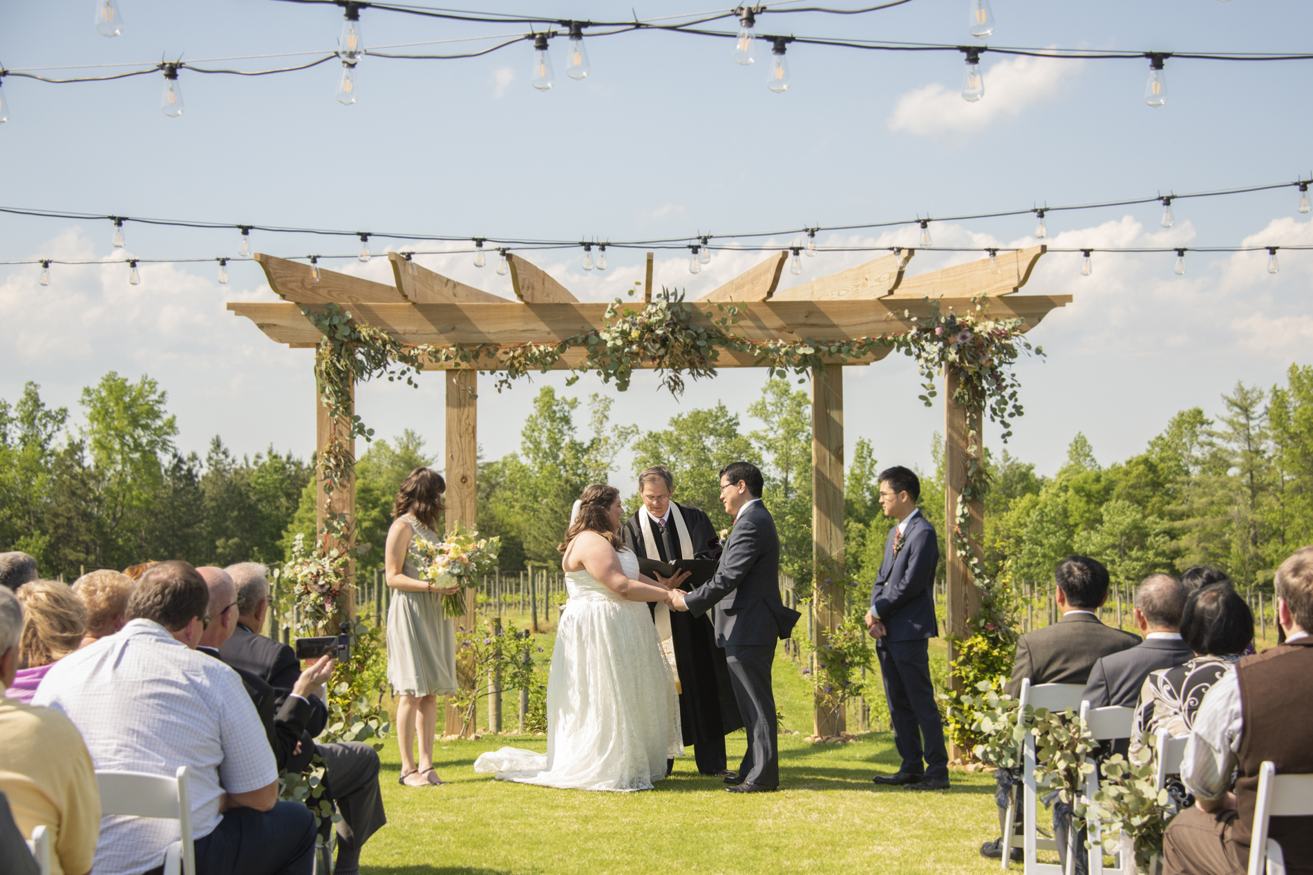 Wedding ceremony at Spinning Leaf Wedding