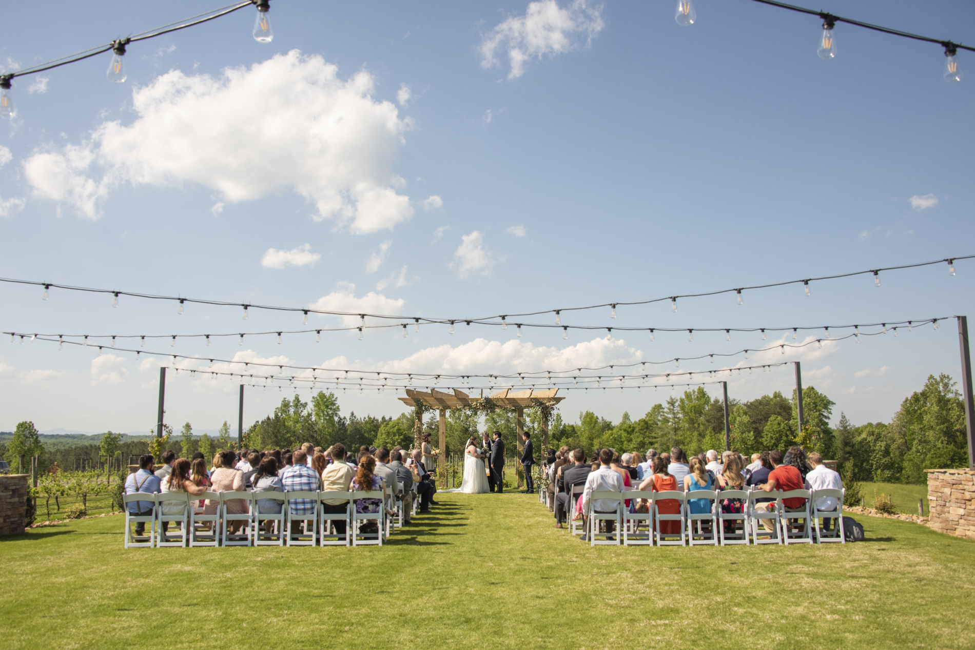 Wedding ceremony at Spinning Leaf Wedding