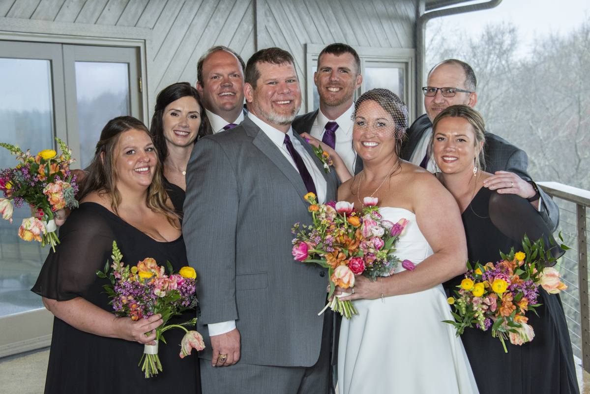 Wedding party photo at Connestee Falls Wedding