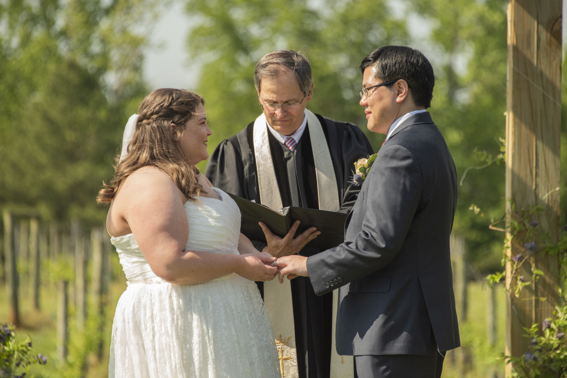 Wedding ceremony at Spinning Leaf Wedding